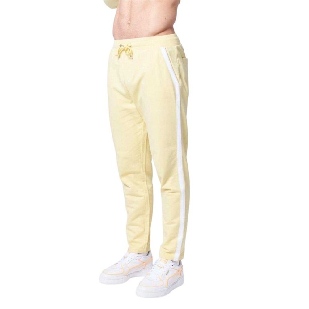 Native Youth Mens Side Stripe Slim Joggers / Yellow